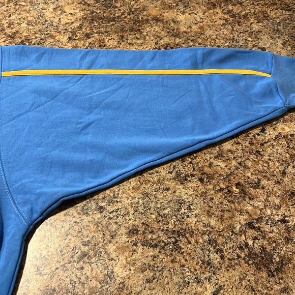 Majestic Light Blue Hoodie with Yellow Trim sz 6X - Picture 3 of 4